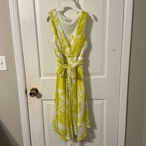 Light Yellow and White Dress